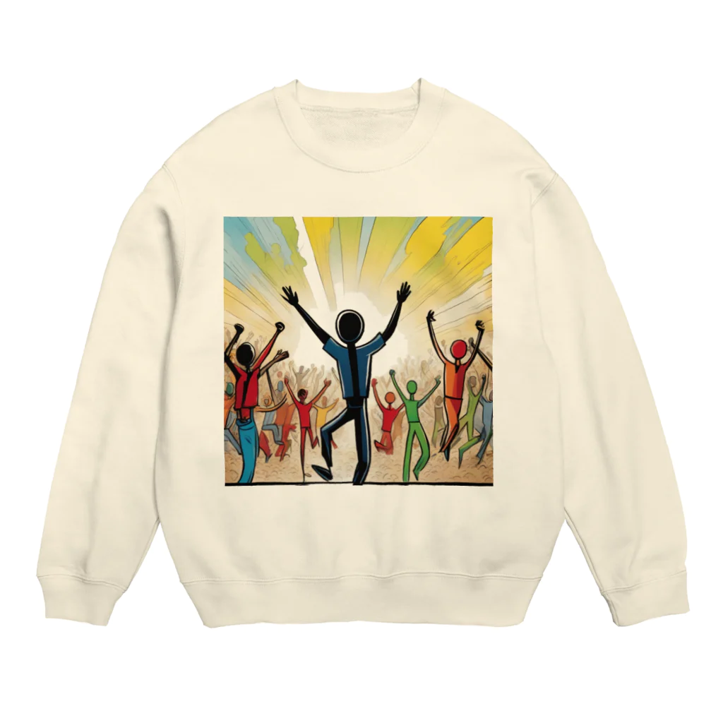 suingoのダイナミック万歳 Crew Neck Sweatshirt