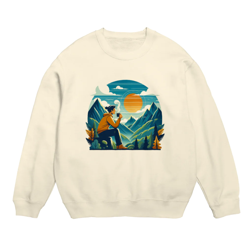 Forêt de Renardsのおはようコーヒー Crew Neck Sweatshirt