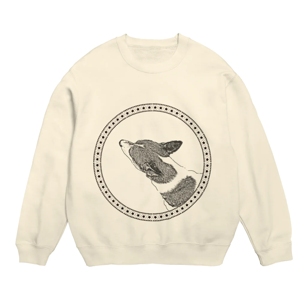 clarice-designのcool dog 2 Crew Neck Sweatshirt