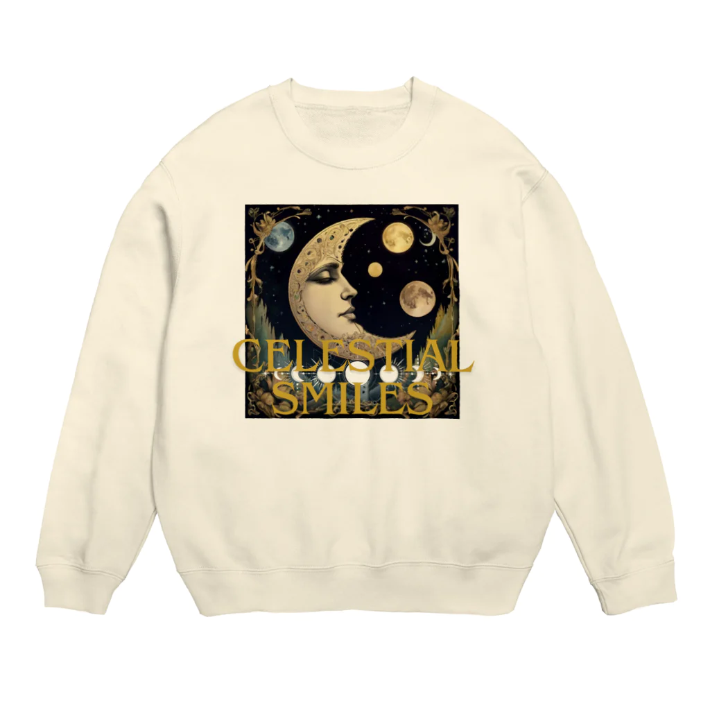 Mellow-Skyの「Celestial Smiles（天空の微笑み）」 Crew Neck Sweatshirt