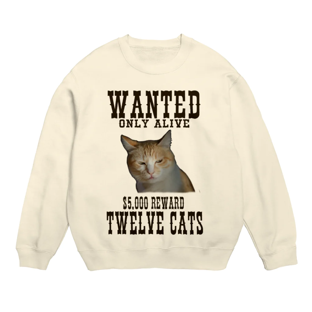 Twelve CatsのWANTED! Crew Neck Sweatshirt