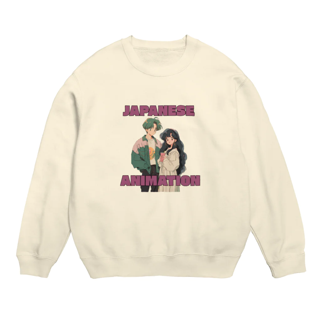 がーるずしょっぷのレトロアニメ Crew Neck Sweatshirt