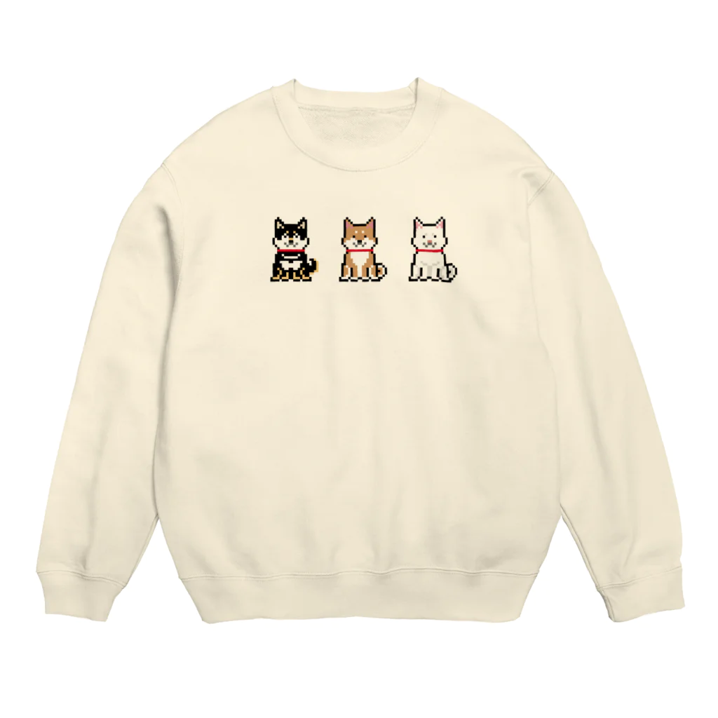 モチクマのしばいぬどっとえ Crew Neck Sweatshirt