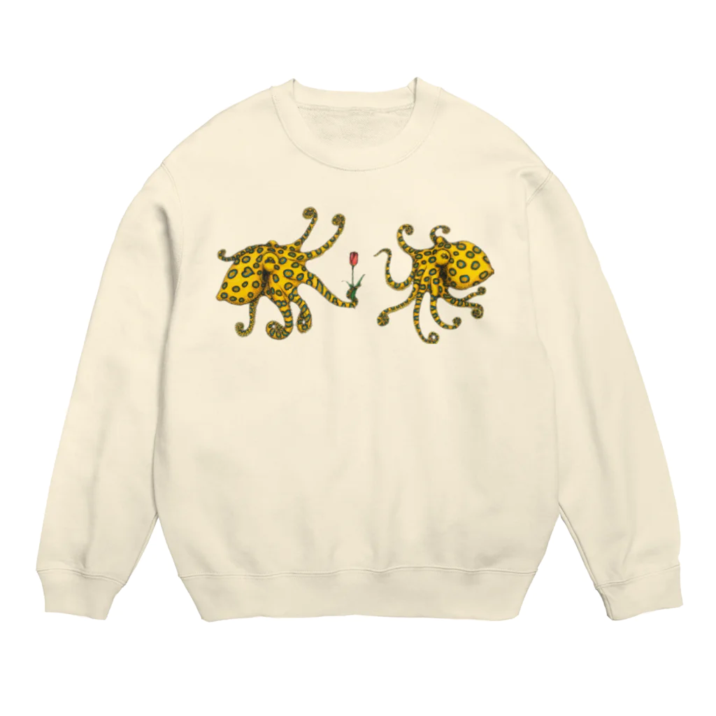 スナックカブトムシの恋するタコ野郎 Crew Neck Sweatshirt