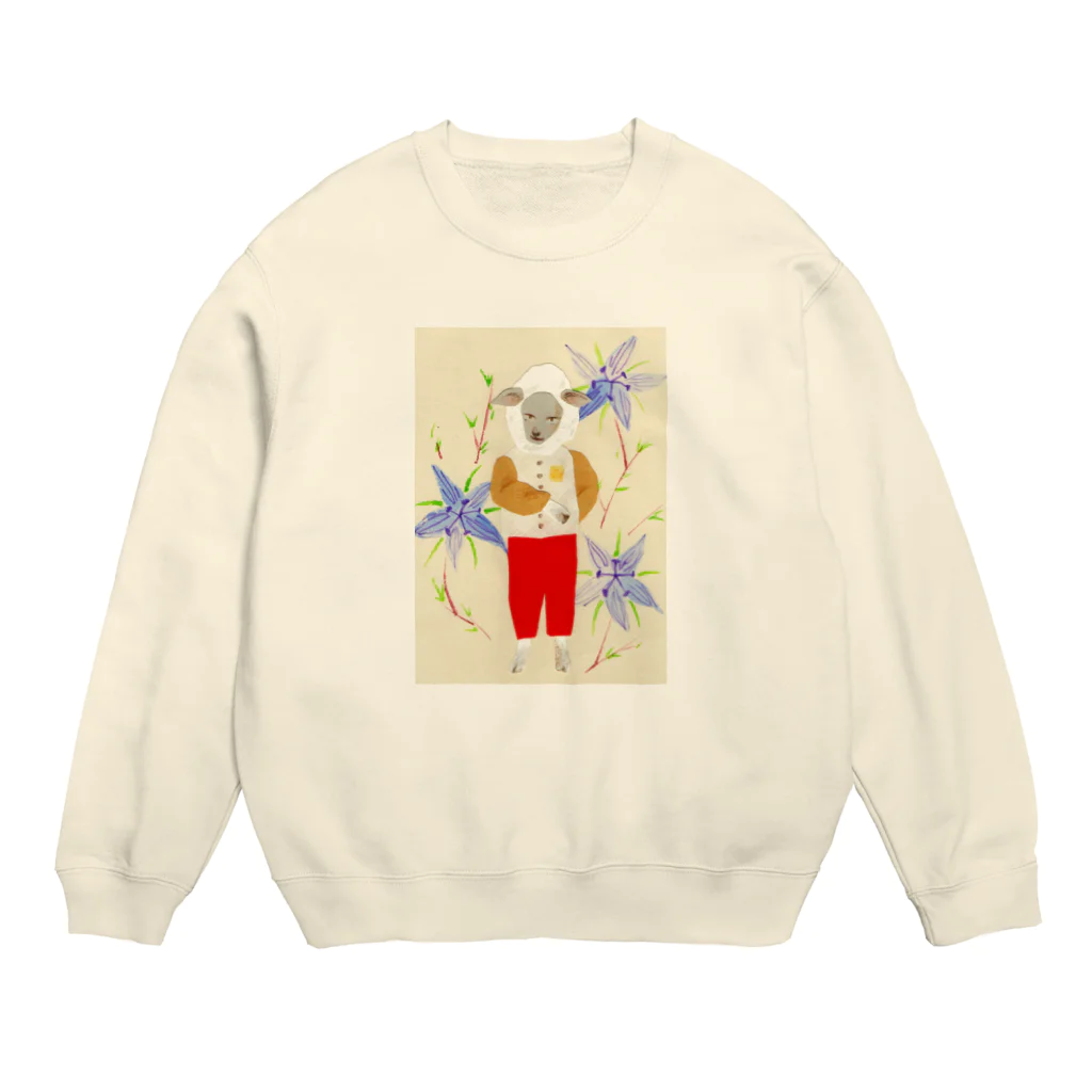 木登り堂の羊とイブニングスター Crew Neck Sweatshirt