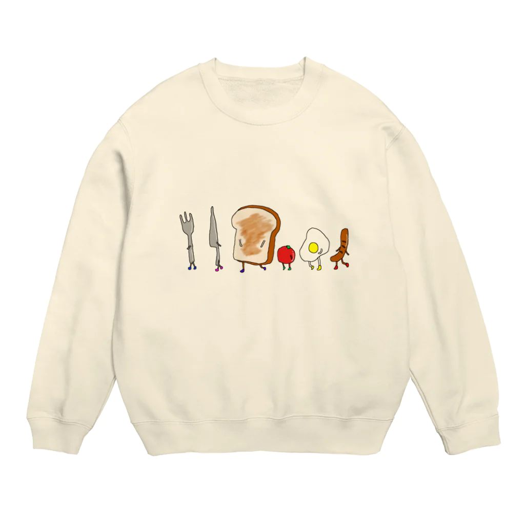 ＭoＭoＭoの朝食 Crew Neck Sweatshirt