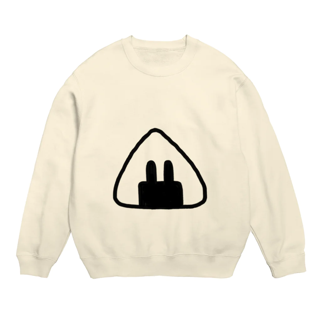 ゆるゆる落書きのおにぎりうさぎ Crew Neck Sweatshirt