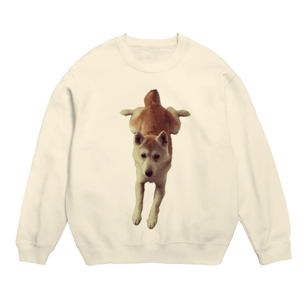 semioticaの股関節がやわらかいアカ柴さん Crew Neck Sweatshirt