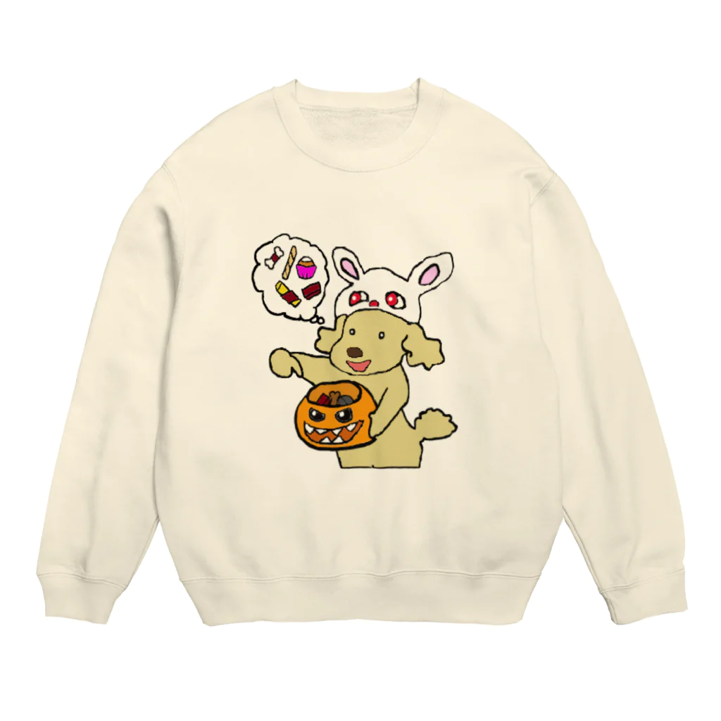 waffleのお菓子をくれなきゃ悪戯するぞ Crew Neck Sweatshirt