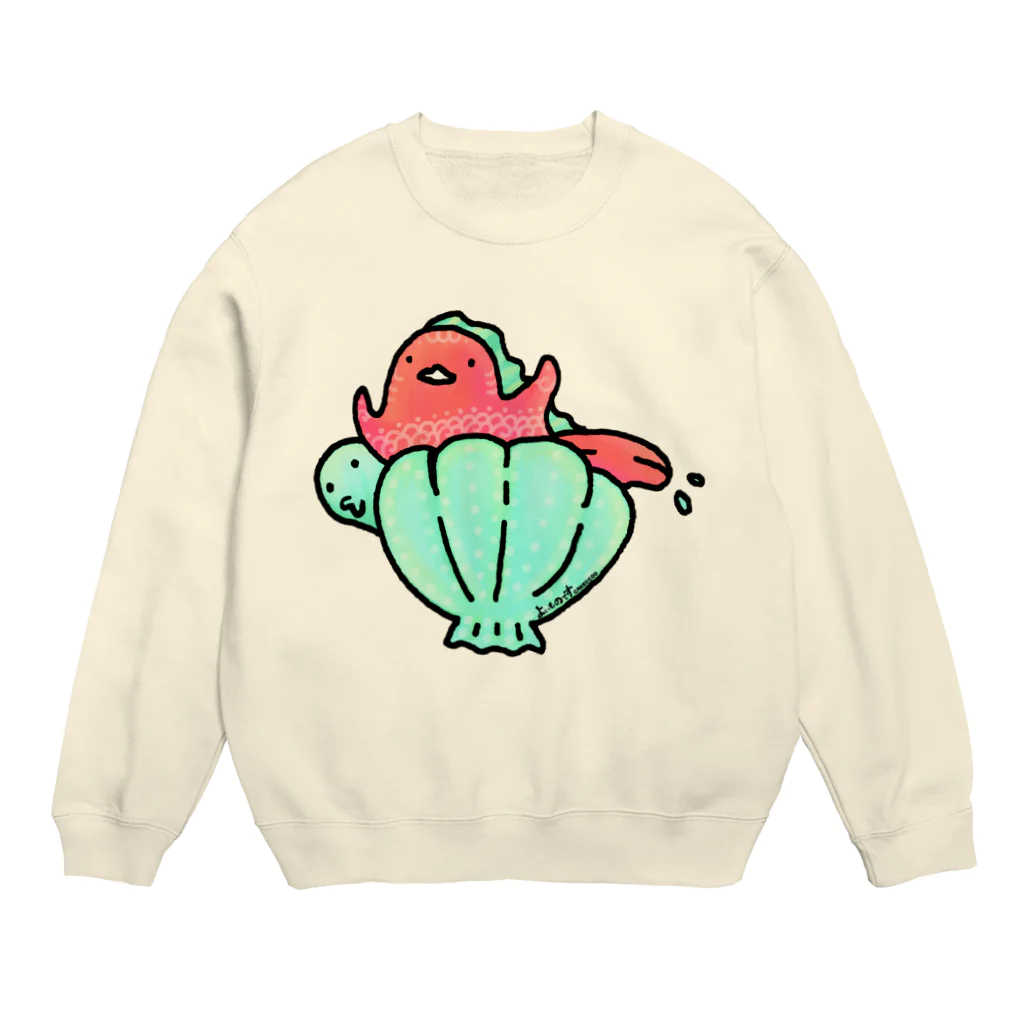 Cɐkeccooのよいものです-ひよびーなす Crew Neck Sweatshirt