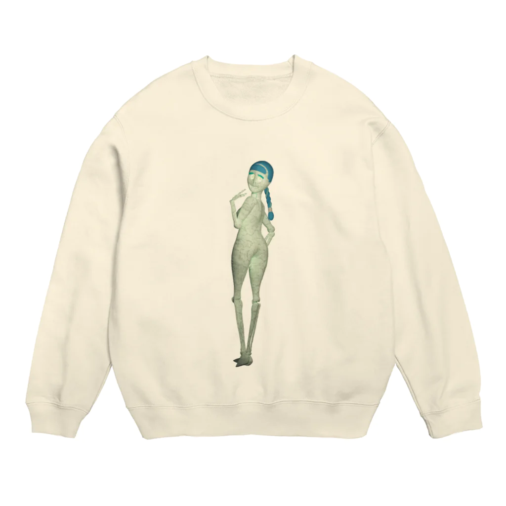 lucieyのskeleton girl Crew Neck Sweatshirt