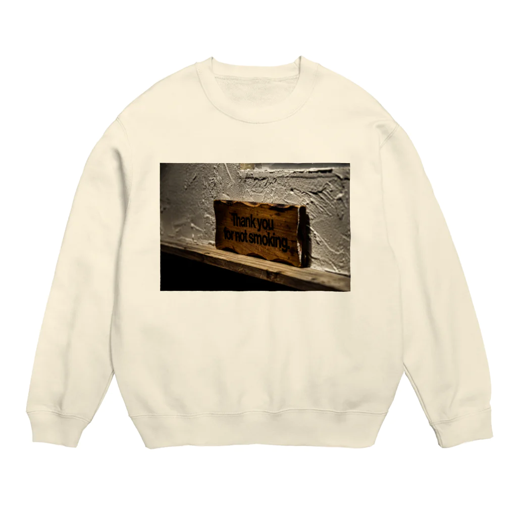 YuSWのThank you for not smoking. Crew Neck Sweatshirt