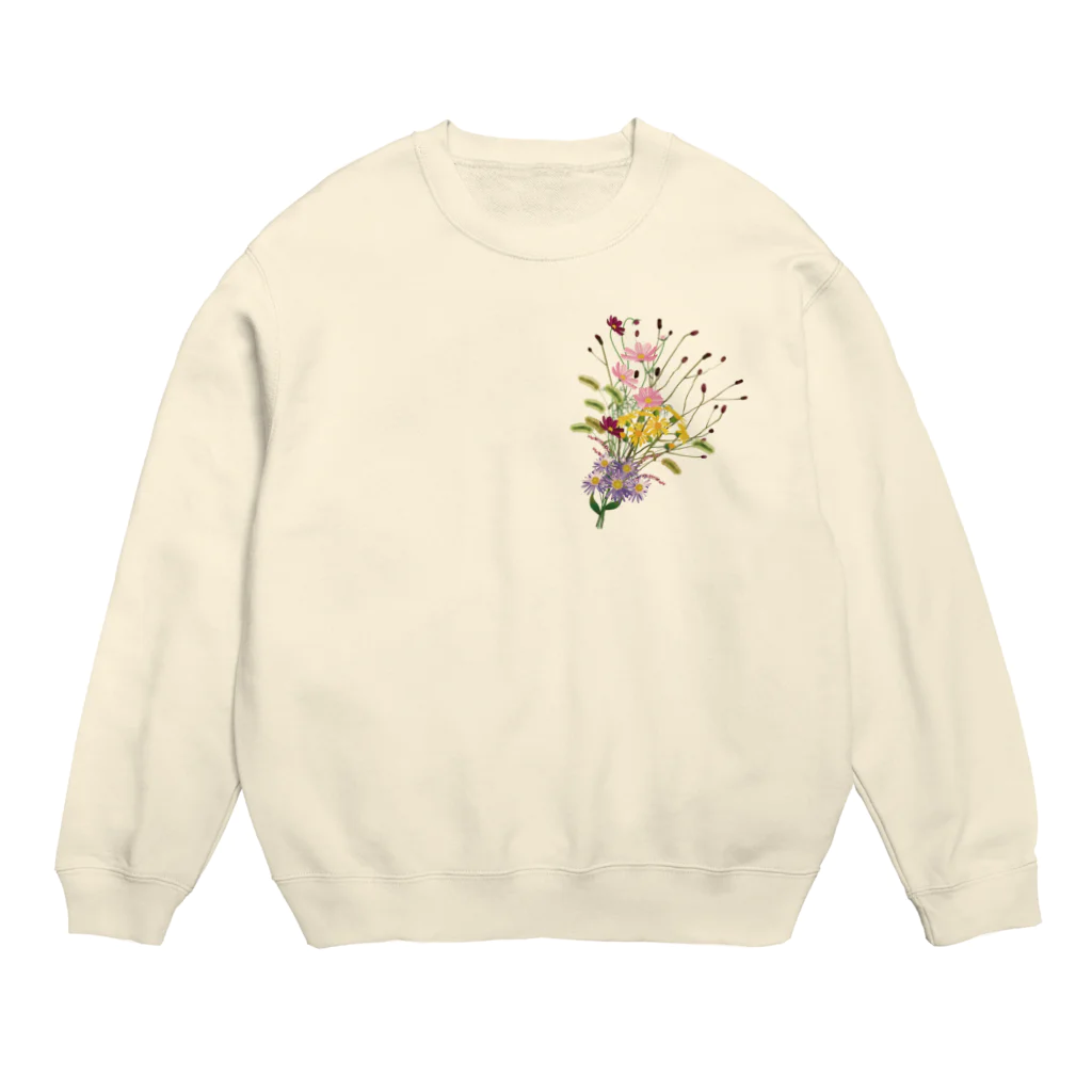 Drecome_Designの野の花 秋 Crew Neck Sweatshirt