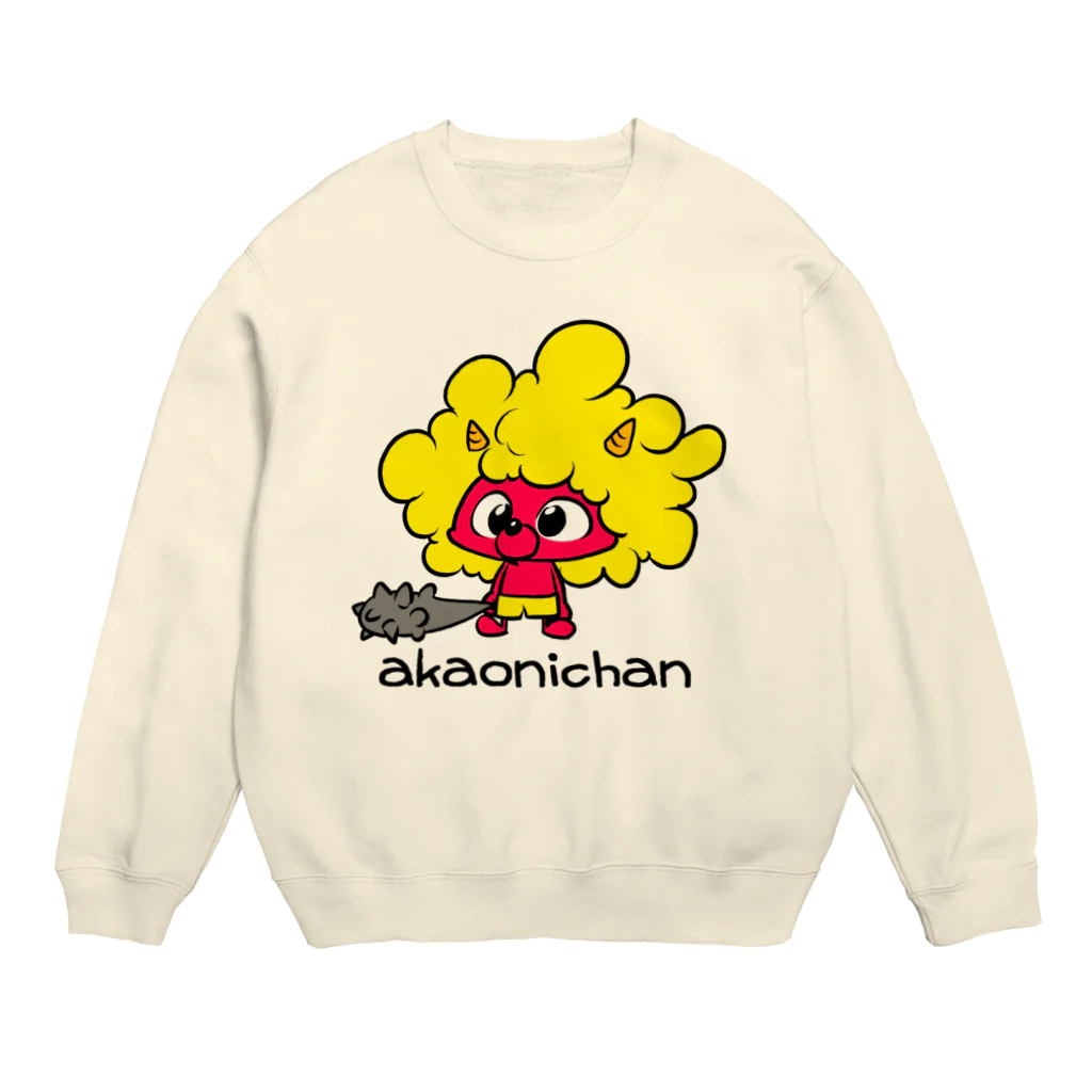 千田純生のあかおにちゃん Crew Neck Sweatshirt