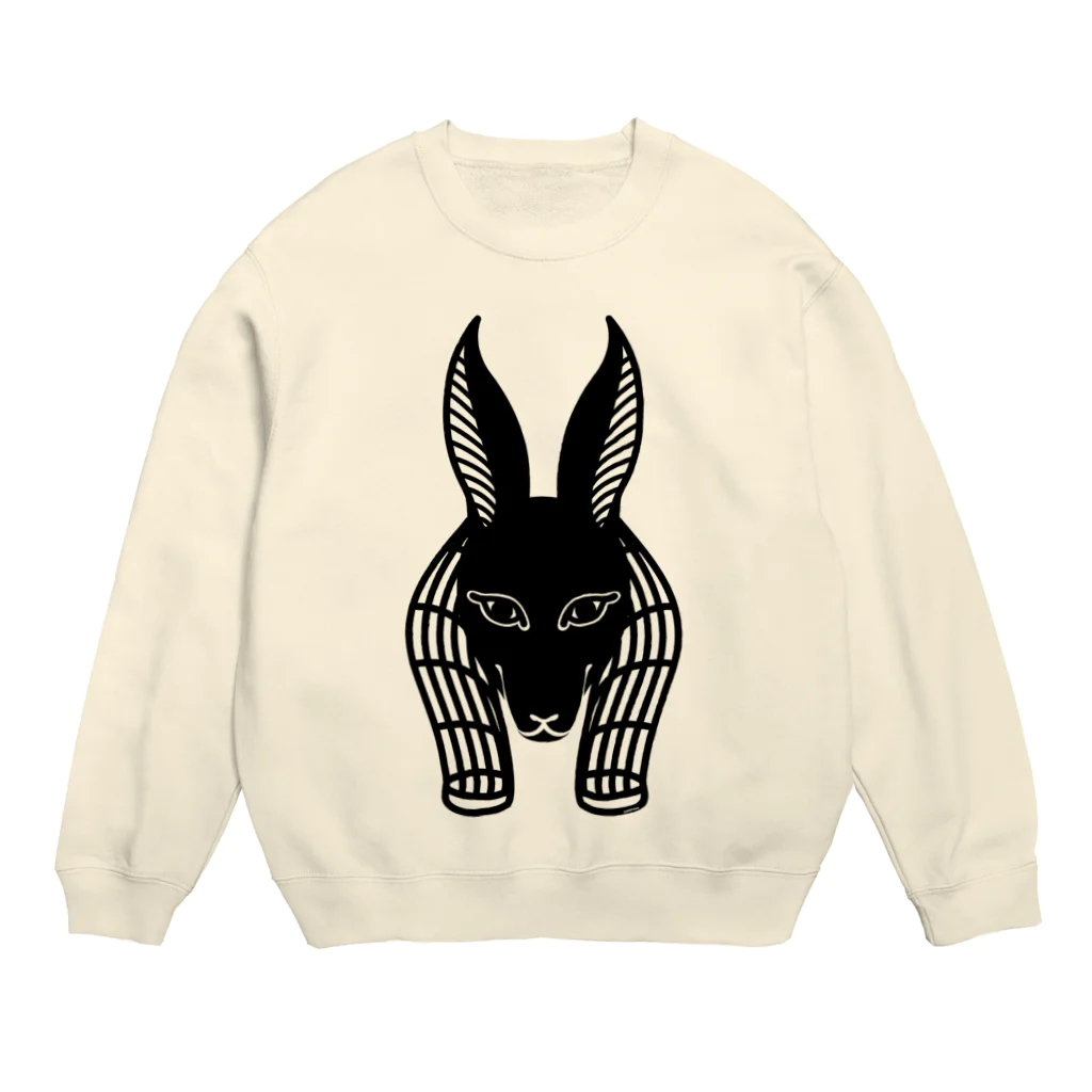 Cɐkeccooのらくがきシリーズ-アヌビス神 Crew Neck Sweatshirt