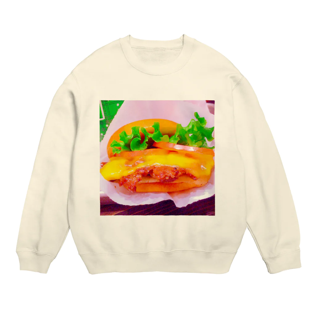 nASHiのハンバーガー Crew Neck Sweatshirt