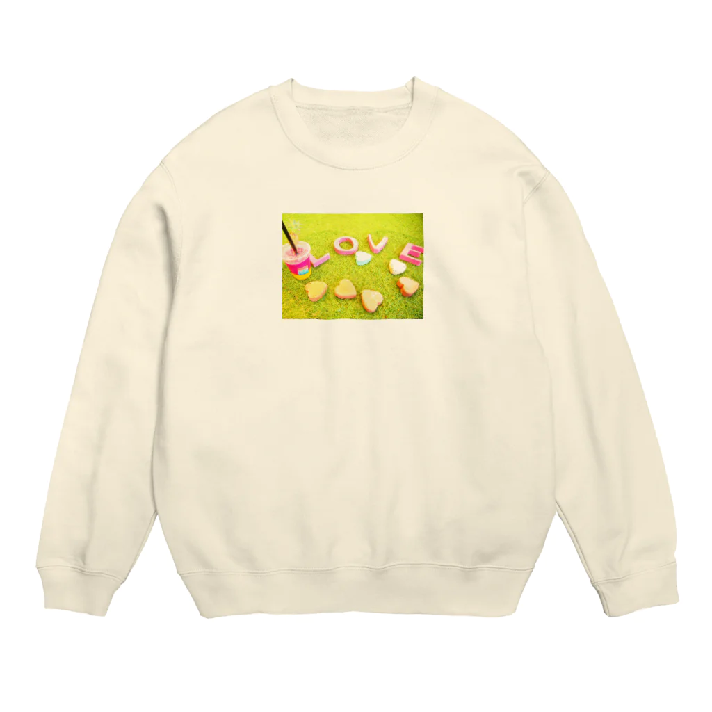 jumping_melodyのおいしいラブ Crew Neck Sweatshirt