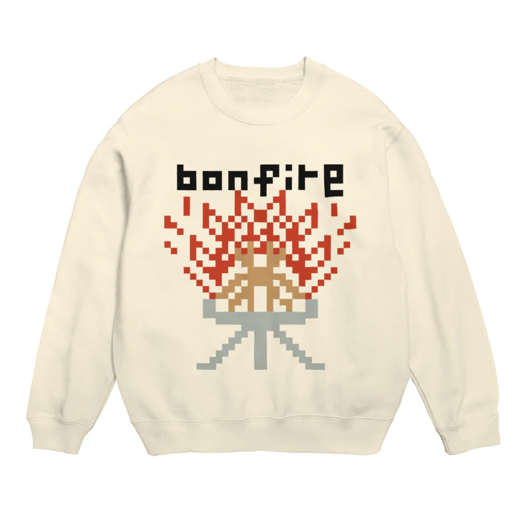 ドットトドットットのドット絵ぼんファイヤー Crew Neck Sweatshirt