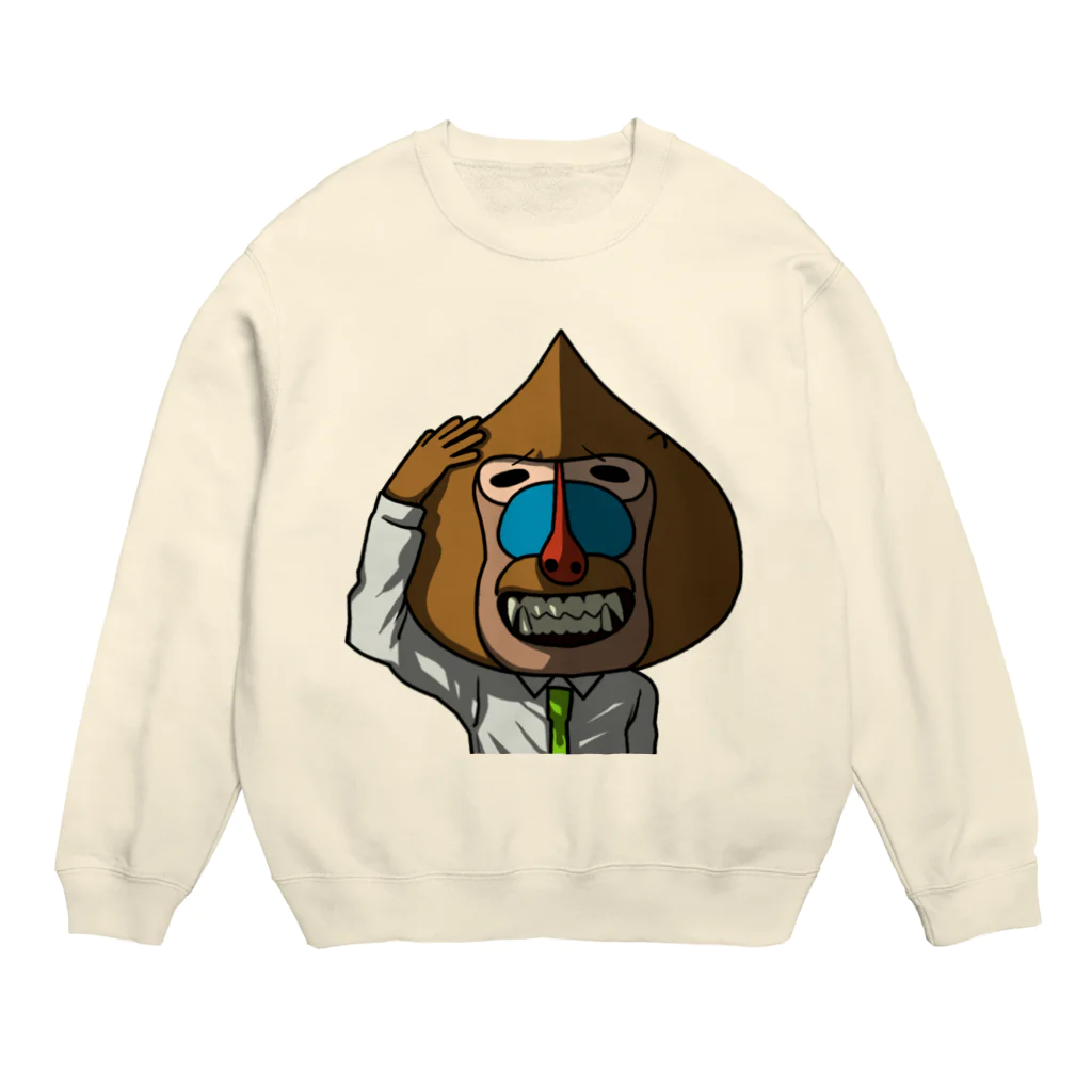 ウェブライダー松尾茂起（松尾シゲオキ）のマンドリル（満堂りるを） Crew Neck Sweatshirt