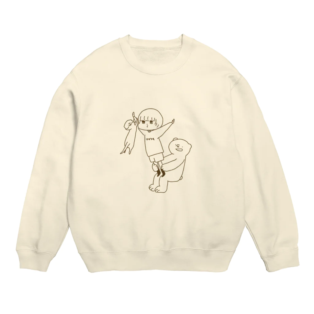 NAGACHAN'Sのみんなでサボテン(やわらか色) Crew Neck Sweatshirt