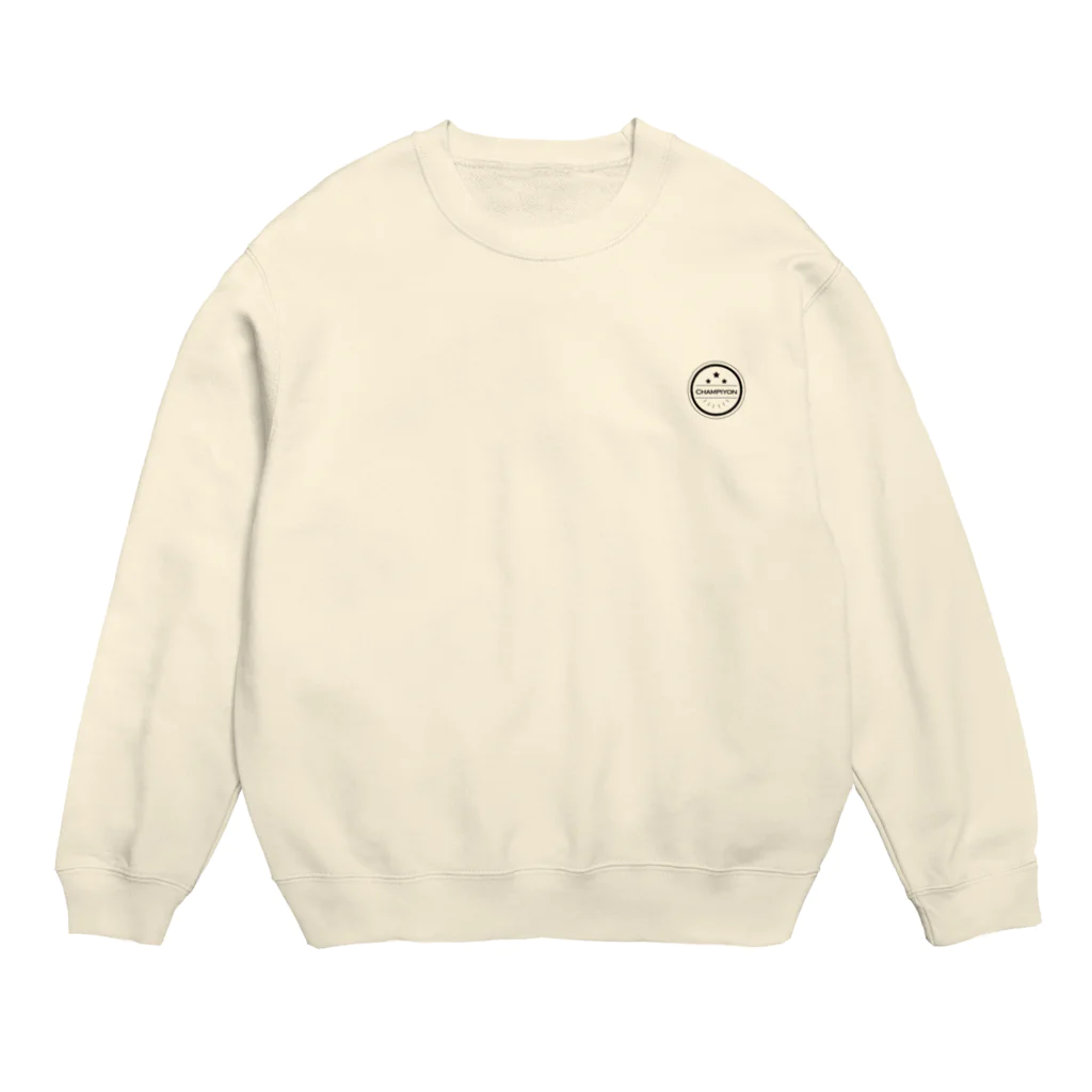 「ポニたん。」のお店のちゃんピヨんロゴ(ブラック) Crew Neck Sweatshirt