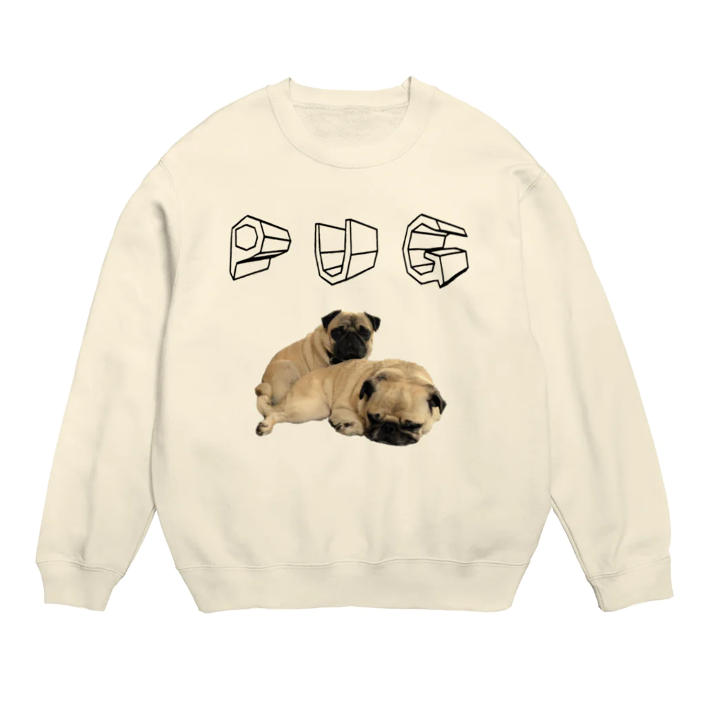 えりおりのＰＵＧ Crew Neck Sweatshirt