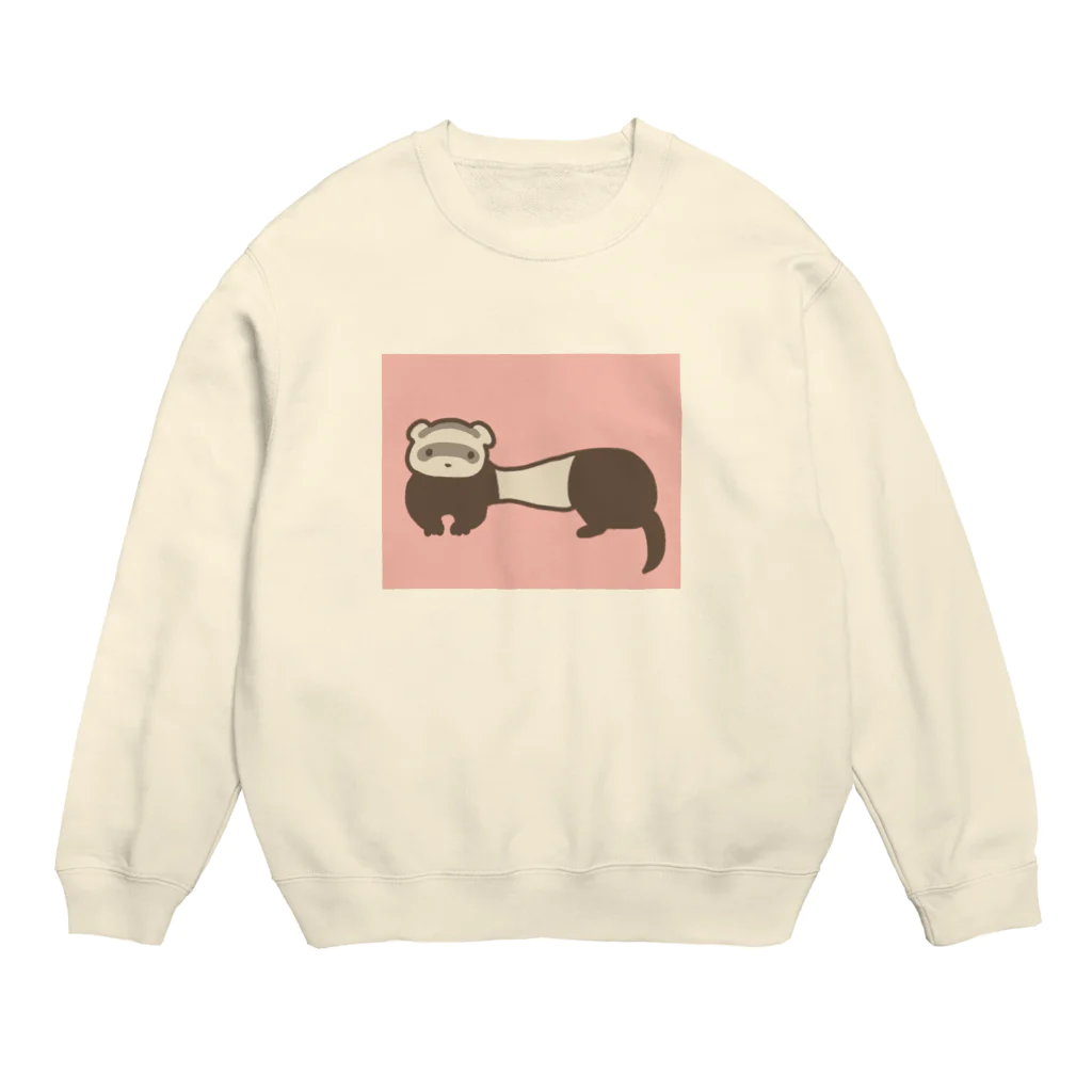 かわいいお店のフェレット Crew Neck Sweatshirt