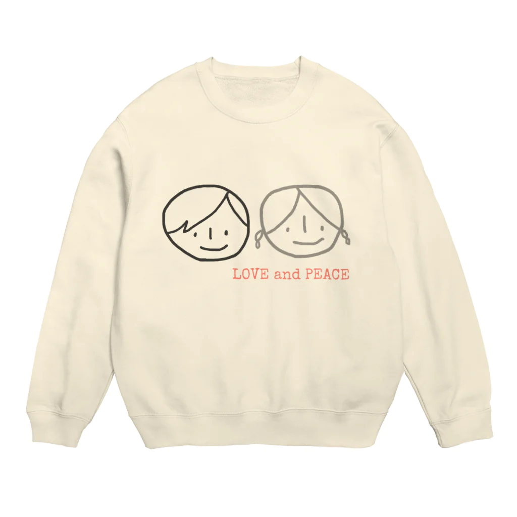 ちえのLOVE &PEACE Crew Neck Sweatshirt