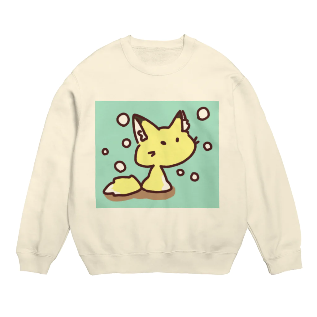 またたびにぃるの雪降るきちゅね Crew Neck Sweatshirt