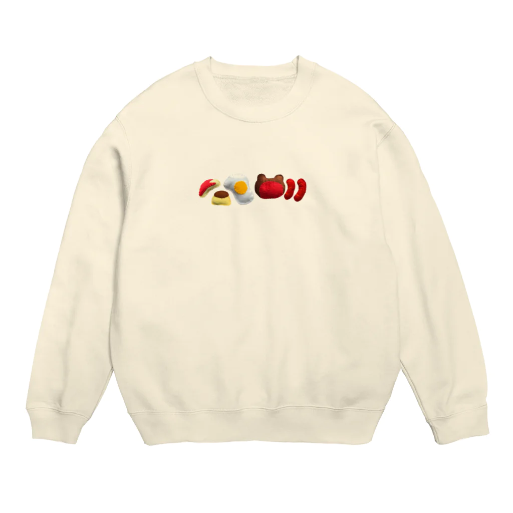 hand and yellowのお弁当整列 Crew Neck Sweatshirt