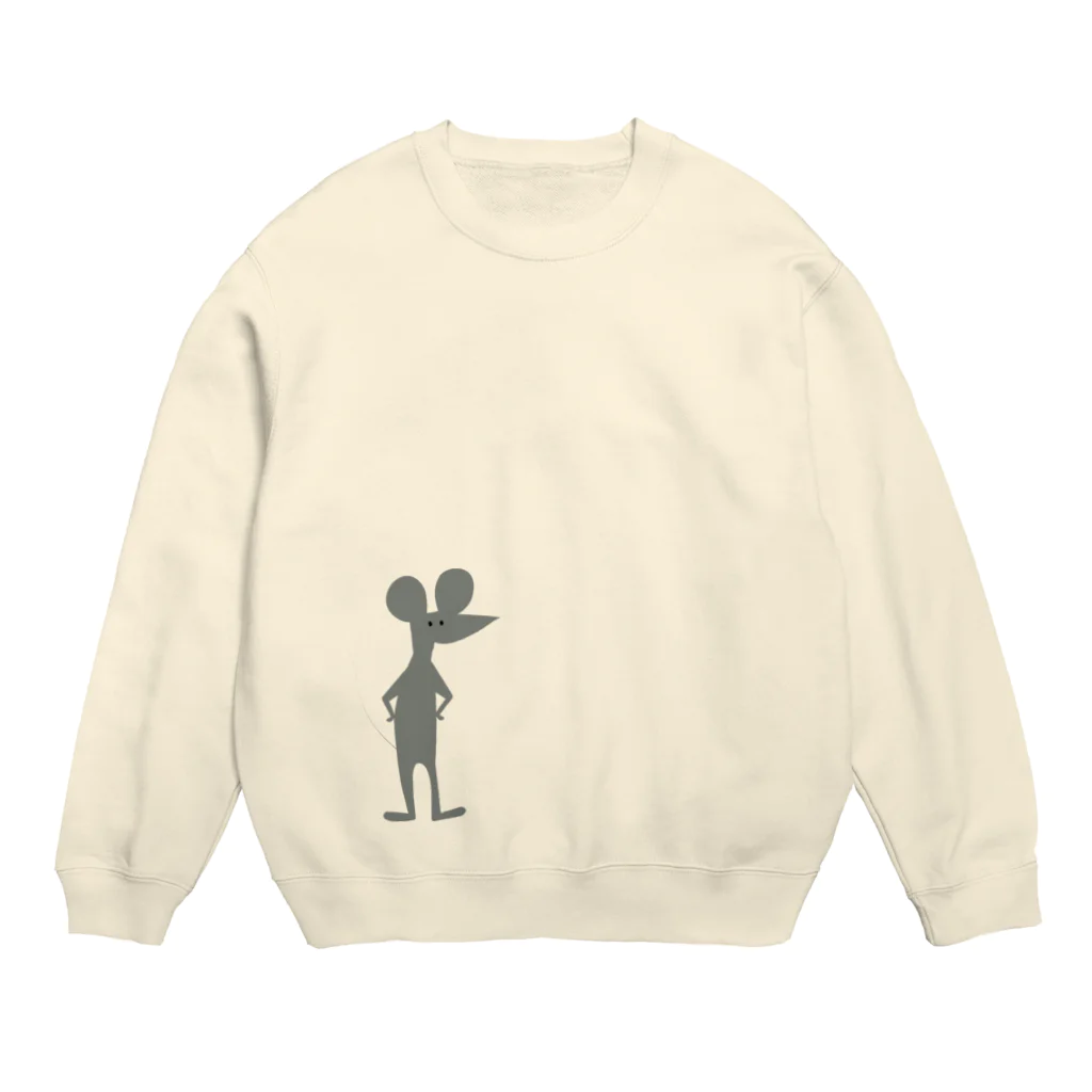 しあわせねずみのちょっと小粋なねずみ君 Crew Neck Sweatshirt