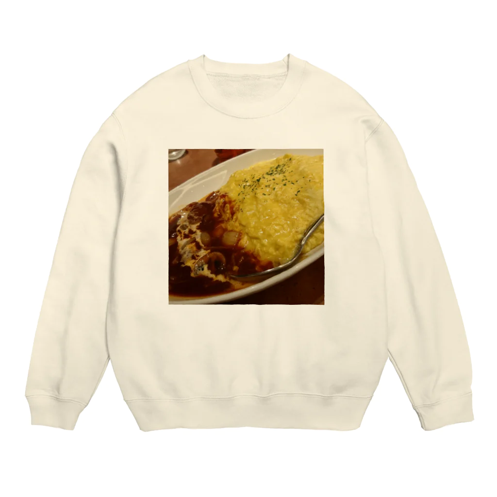 くじらのおむ Crew Neck Sweatshirt