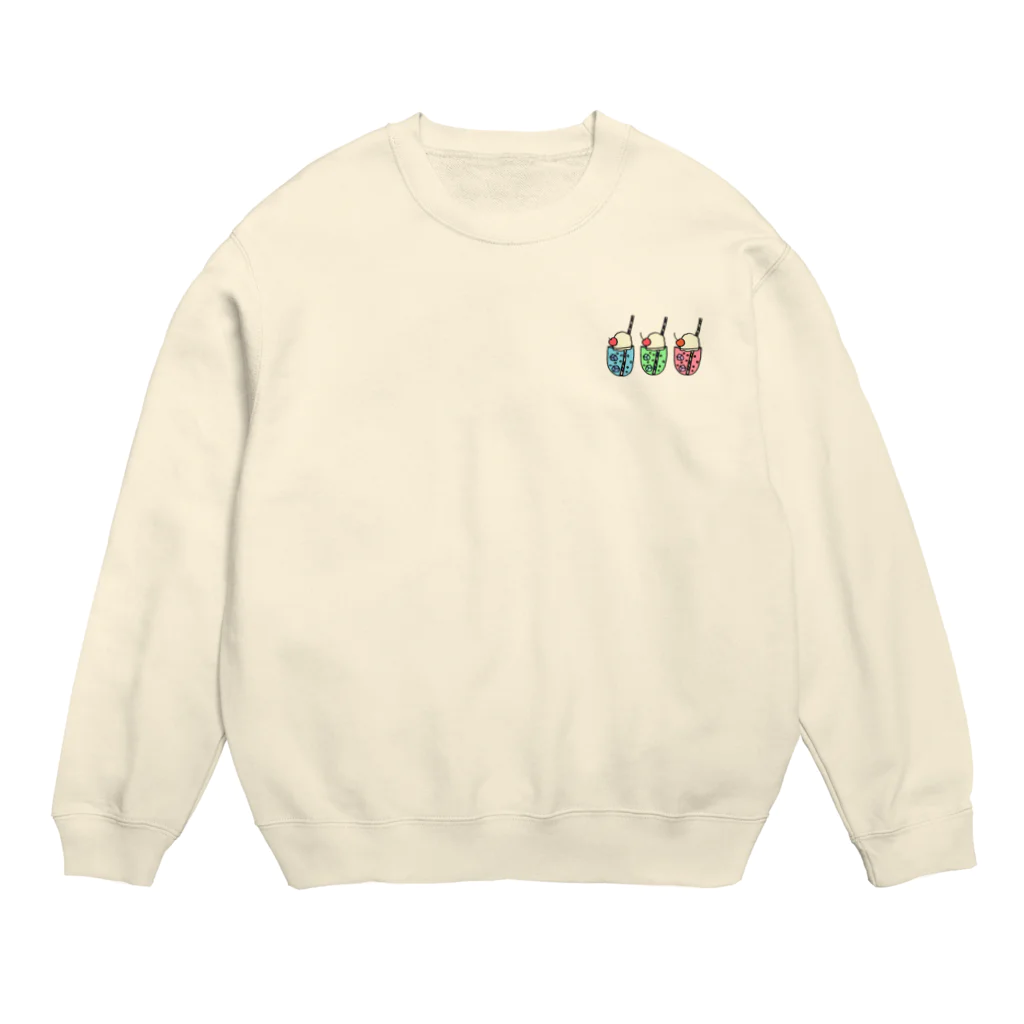 マリモのマリマリのクリームソーダ Crew Neck Sweatshirt