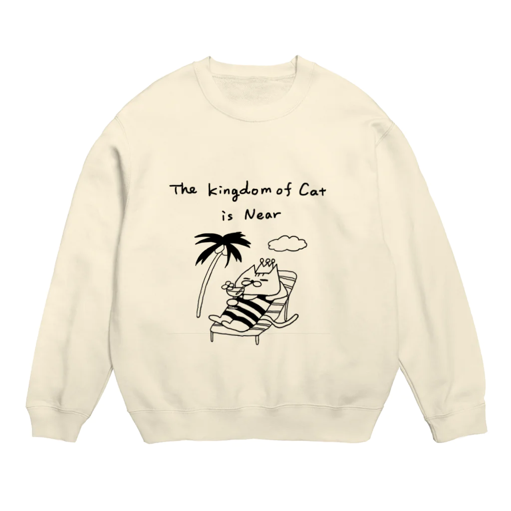 ムラカミアヤコのCAT IS GOD(ネコの国は近づいた) Crew Neck Sweatshirt