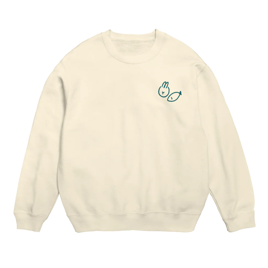 うさまるよいちょのうさぎ年のうお座 Crew Neck Sweatshirt