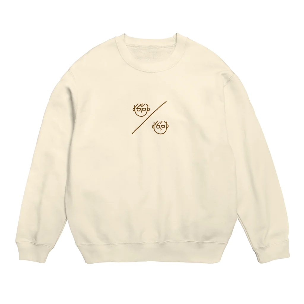 うさまるよいちょのオンとオフ Crew Neck Sweatshirt