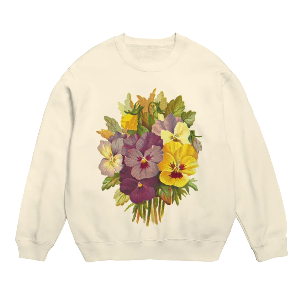 hiyokomameのパンジー Crew Neck Sweatshirt