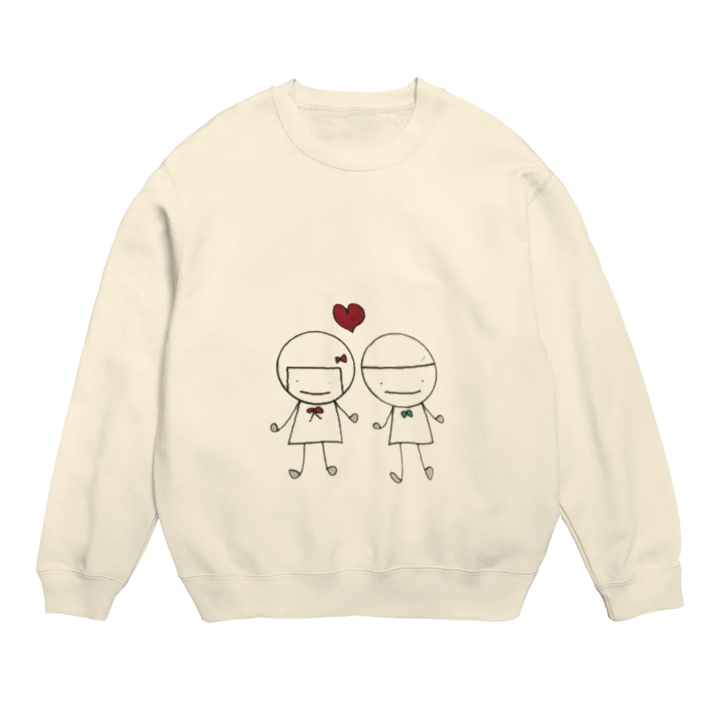 Loose and cuteのオリキャラワンポイントカラー Crew Neck Sweatshirt