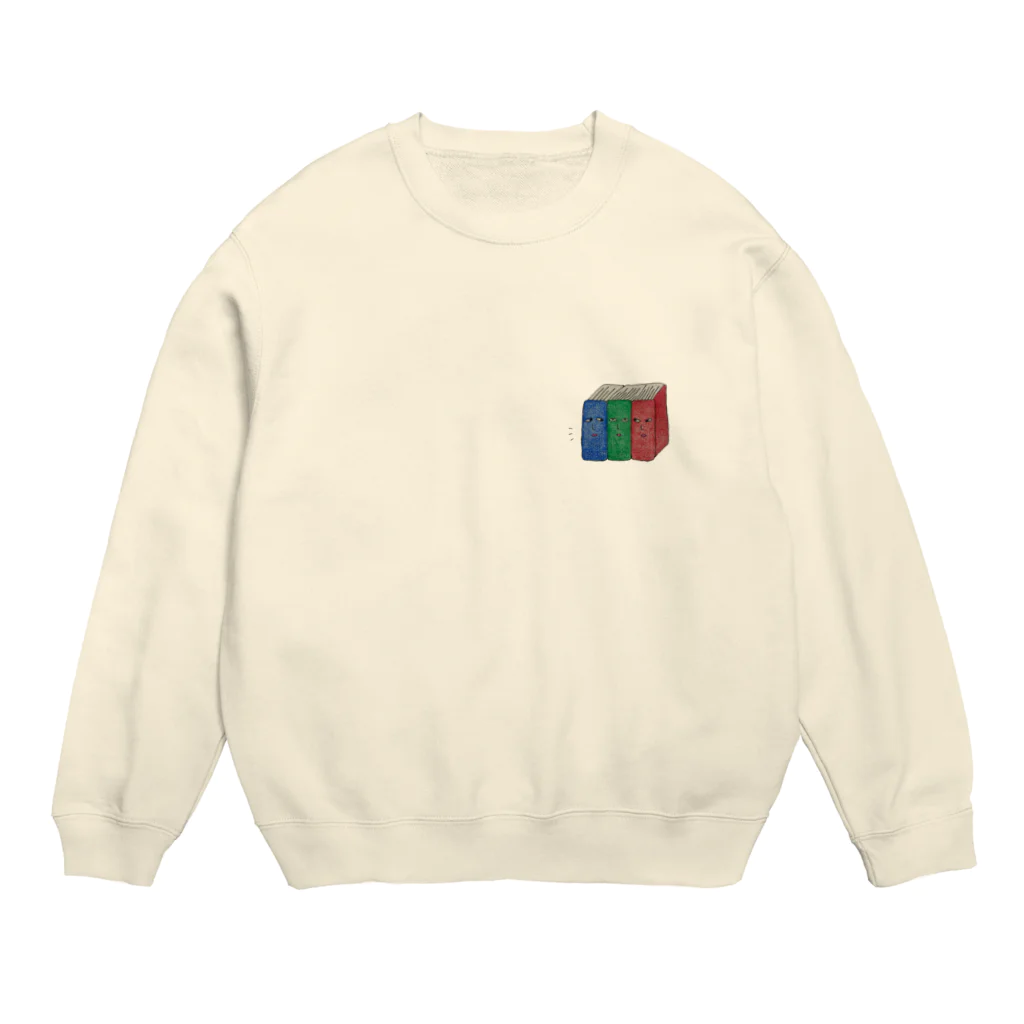 ekubostoreの小声でおしゃべりな本たち Crew Neck Sweatshirt