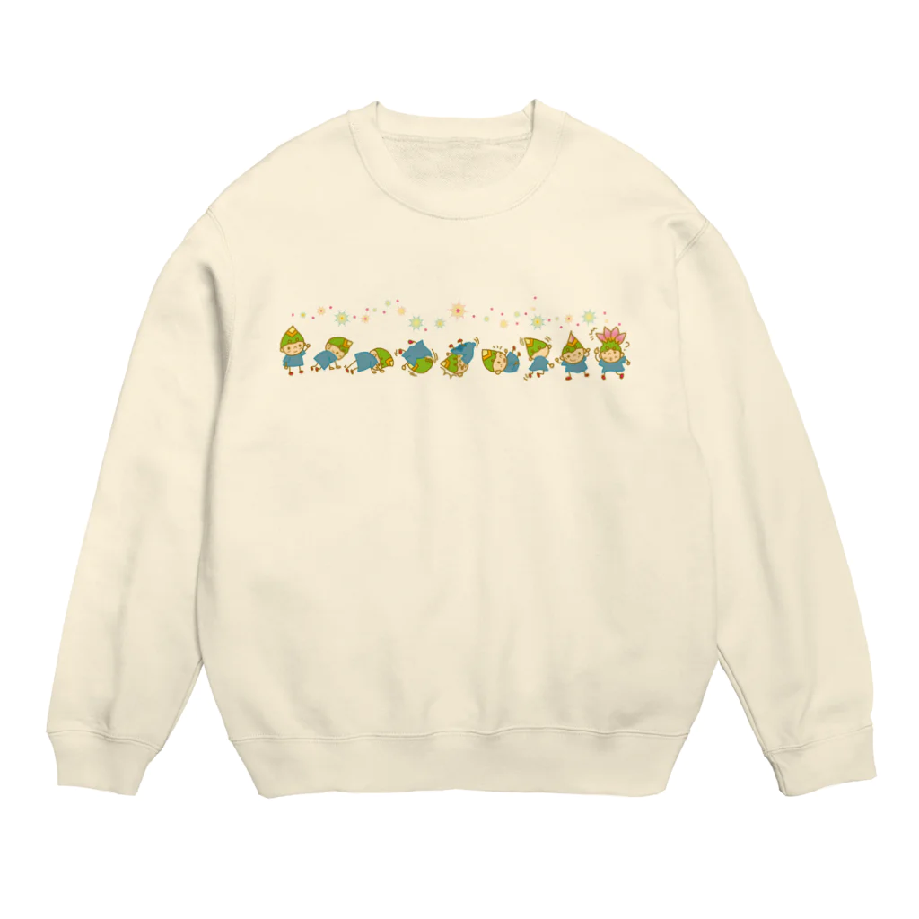 nuppuのでんぐり返し Crew Neck Sweatshirt