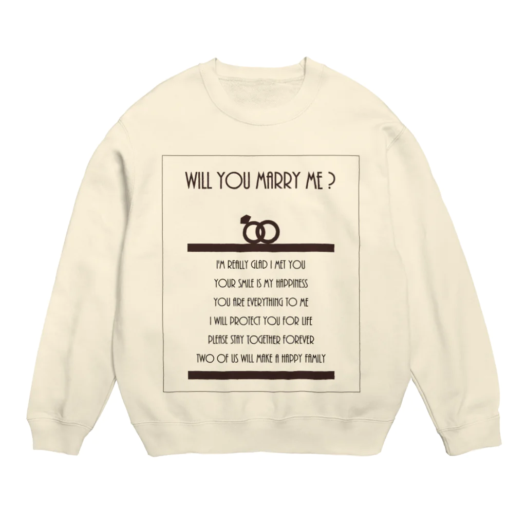 NaopachiのMarry Me ? Crew Neck Sweatshirt