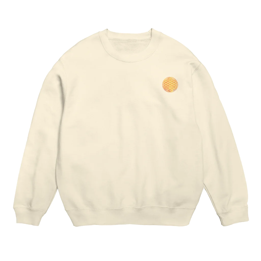 神聖幾何学屋のオレンジサファイア  Crew Neck Sweatshirt