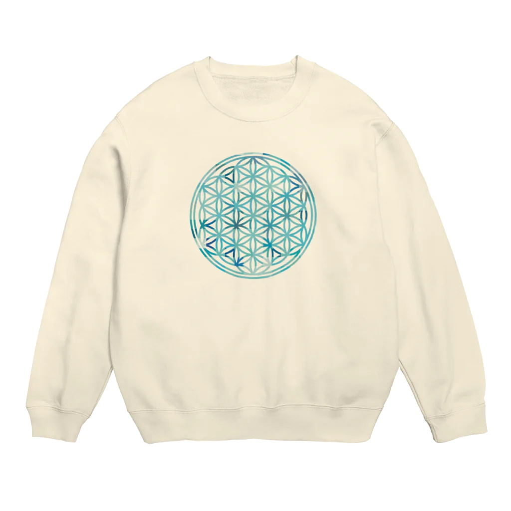 神聖幾何学屋のブルートパーズ Crew Neck Sweatshirt