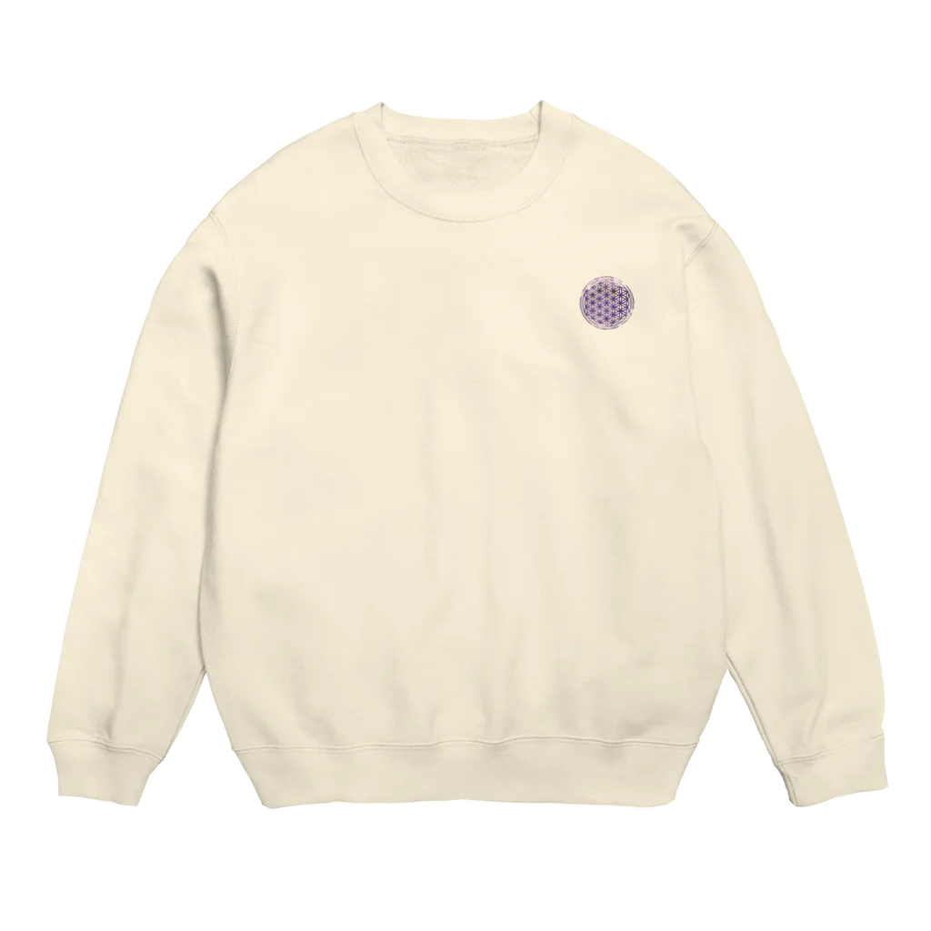 神聖幾何学屋のアメシスト Crew Neck Sweatshirt