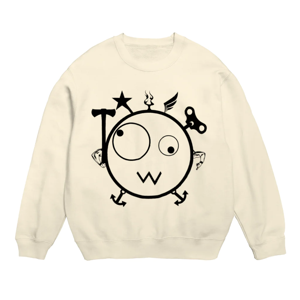 Kpyhnのキェキェ（black） Crew Neck Sweatshirt