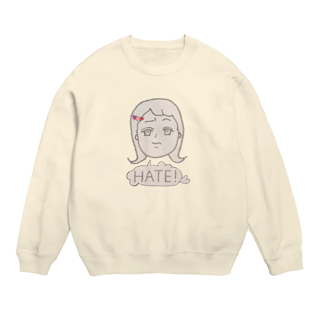 バイオのぬりえの天邪鬼なフラクタルガール Crew Neck Sweatshirt