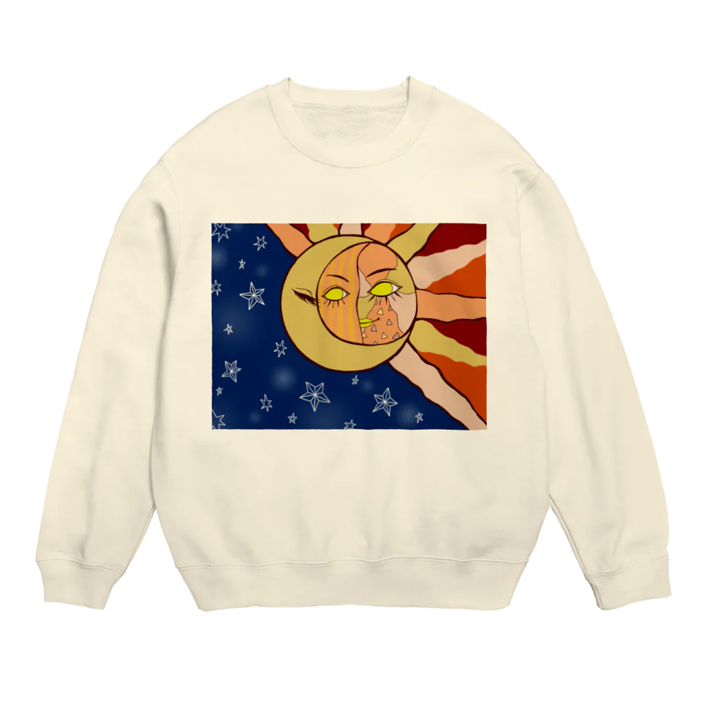 OMENYAの太陽と月 Crew Neck Sweatshirt