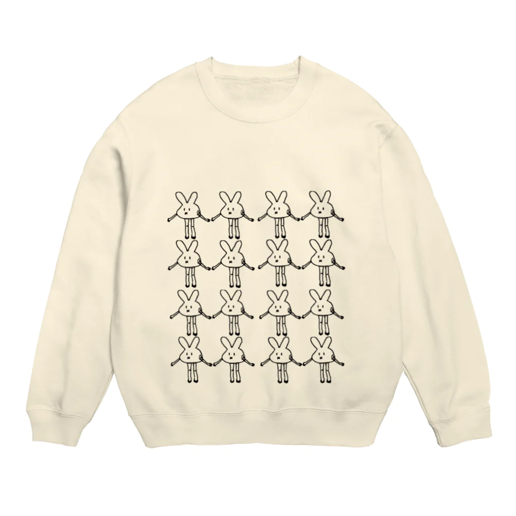 g_rincoxのナマ足うさぎ マキシマム Crew Neck Sweatshirt