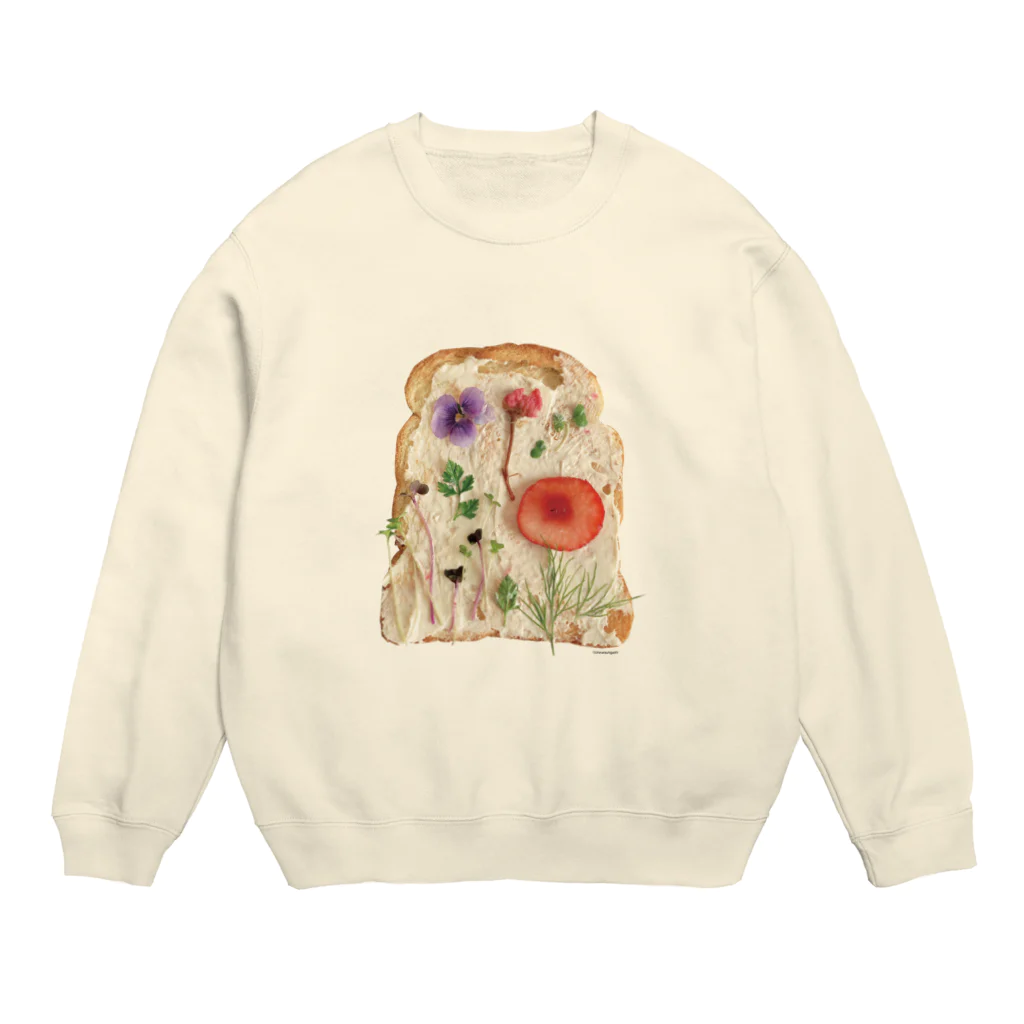 ℂ𝕙𝕚𝕟𝕒𝕥𝕤𝕦 ℍ𝕚𝕘𝕒𝕤𝕙𝕚 東ちなつの押し花トースト Crew Neck Sweatshirt