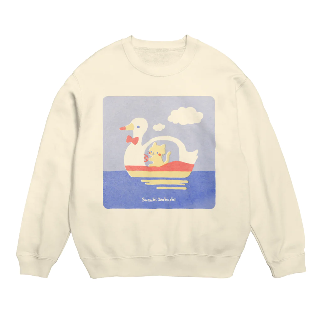 すずきいときちのスワンボート Crew Neck Sweatshirt